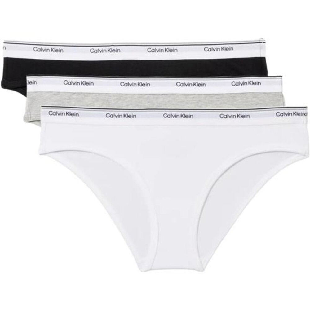Calvin Klein Women’s Cotton Soft Stretch Bikini, 3-Pack (Multı, Medium)